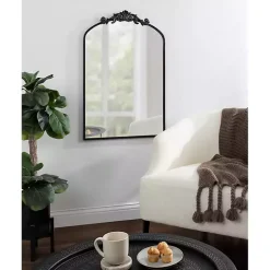 Black Arendahl Arched Mirror, 24x36 in.