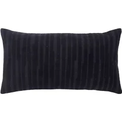 Black Asymmetrical Stripe Lumbar Pillow