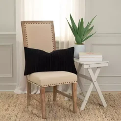 Black Asymmetrical Stripe Lumbar Pillow