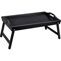 Black Bamboo Standing Serving Tray