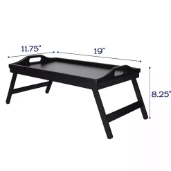 Black Bamboo Standing Serving Tray