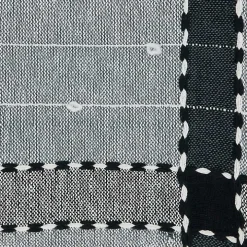 Black Banded Tassel Edge Throw