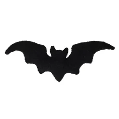Black Bat Shaped Halloween Pillow
