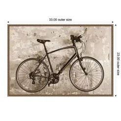 Black Bike Framed Canvas Art Print