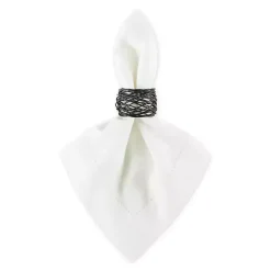 Black Bird Nest 6-pc. Napkin Ring Set