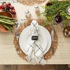 Black Bird Nest 6-pc. Napkin Ring Set