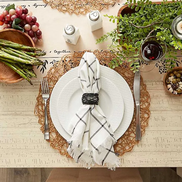 Black Bird Nest 6-pc. Napkin Ring Set