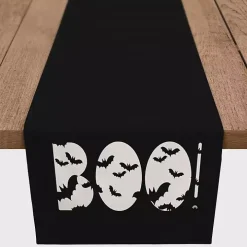 Black Boo Bats Table Runner, 90 in.