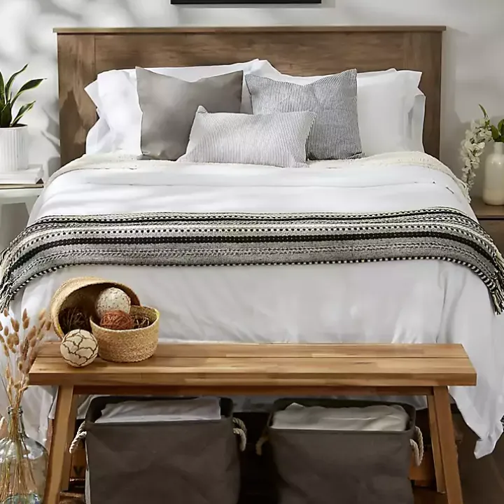 Black Braided Fringe Throw