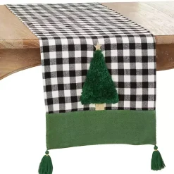 Black Buffalo Check Christmas Tree Table Runner