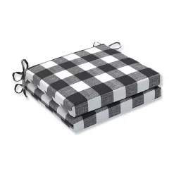 Black Buffalo Check Outdoor Chair Cushions