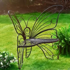 Black Butterfly Metal Patio Chair