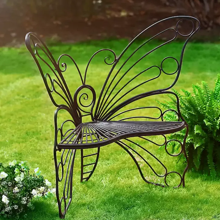 Black Butterfly Metal Patio Chair