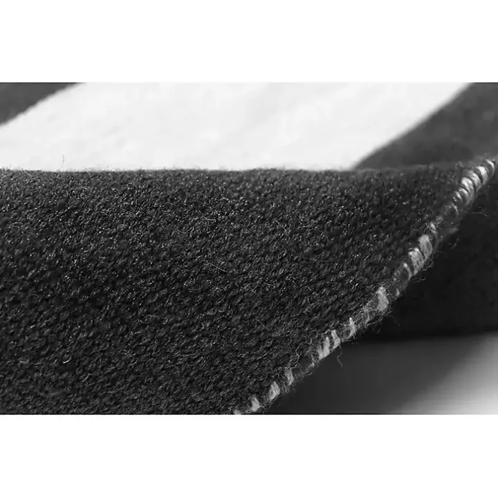 Black Cabana Stripe Indoor/Outdoor Scatter Rug