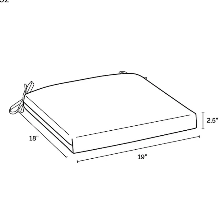 Black Cabana Stripe Outdoor Seat Cushion