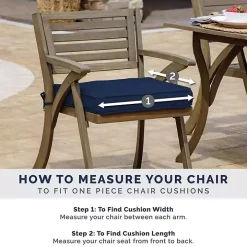 Black Cabana Stripe Outdoor Seat Cushion