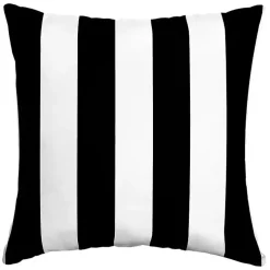 Black Cabana Stripe Outdoor Pillow, 16 in.