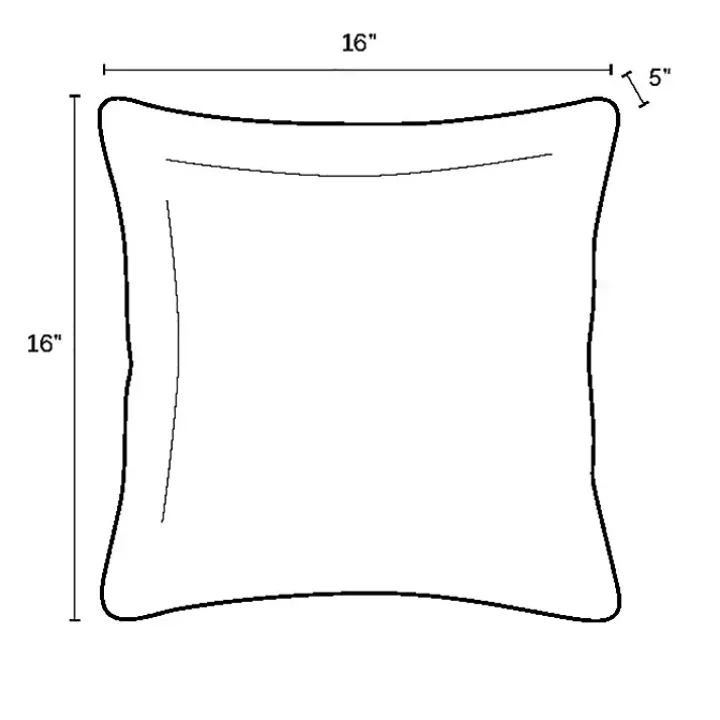 Black Cabana Stripe Outdoor Pillow, 16 in.