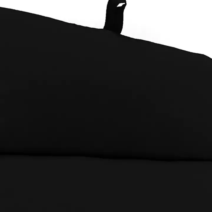 Black Canvas French Edge Outdoor Chaise Cushion