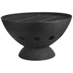 Black Cast Iron Grill Top Fire Pit