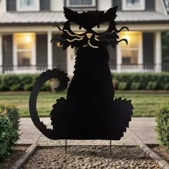 Black Cat Metal Yard Stake