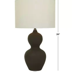 Black Ceramic Hourglass Simple Large Table Lamp