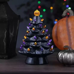 Black Ceramic LED Halloween Tree