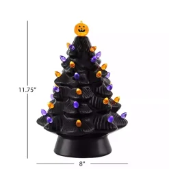 Black Ceramic LED Halloween Tree