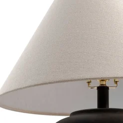 Black Ceramic Round Table Lamp