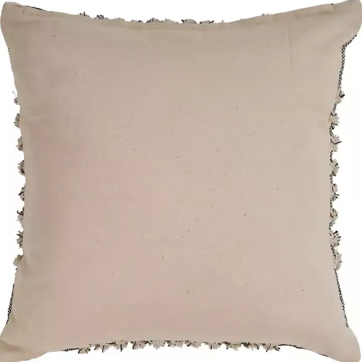 Black Check Textured Pillow