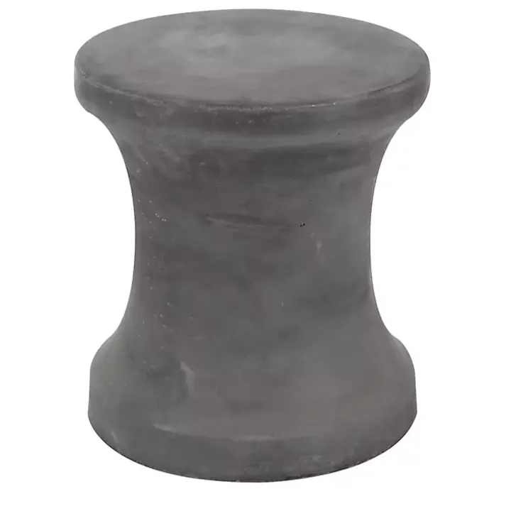 Black Clay Hourglass Accent Table