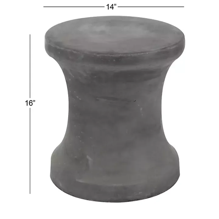 Black Clay Hourglass Accent Table