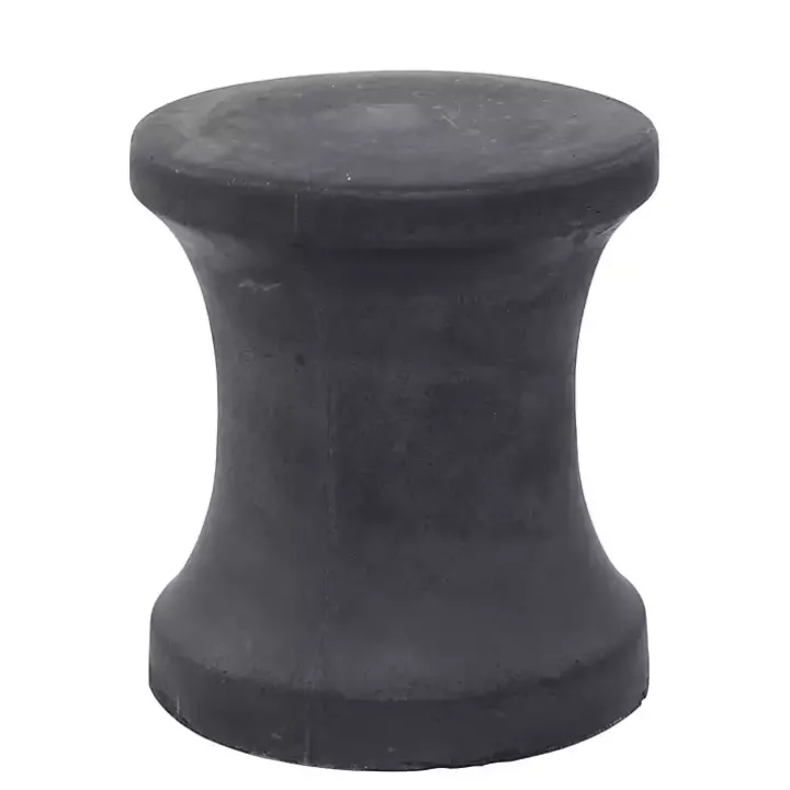 Black Clay Hourglass Accent Table