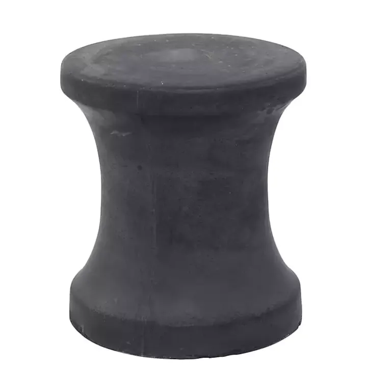 Black Clay Hourglass Accent Table