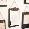 Black Clip Board Notes Wall Hangings, Set of 6