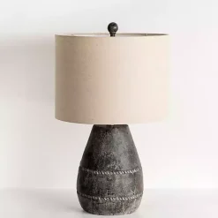 Black Concrete Porter Table Lamp