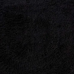 Black Crochet Round Bath Mat