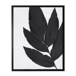 Black Cropped Leaf I Framed Art Print