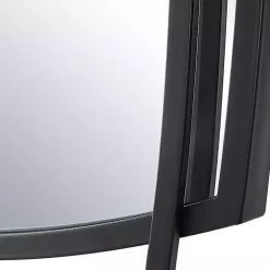 Black Curved Overlapping Wall Mirror