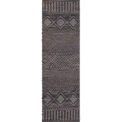 Black Diamond Jute Runner, 2x8