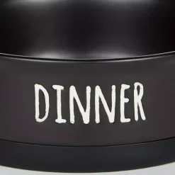 Black Dinner & Drinks 2-pc. Pet Bowl Set, 4 in.