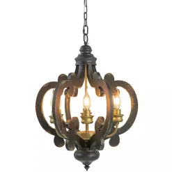 Black Distressed Gold Chandelier