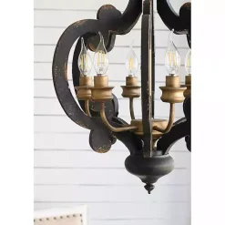 Black Distressed Gold Chandelier