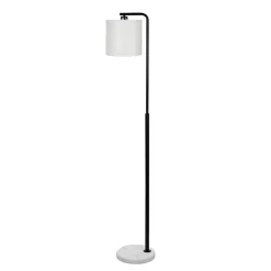 Black Downbridge Marble Base Floor Lamp