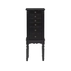 Black 5-Drawer Ollie Petite Jewelry Armoire