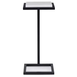 Black Elevated Marble Accent Table