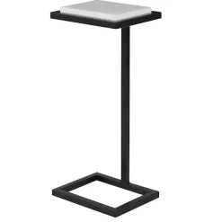 Black Elevated Marble Accent Table