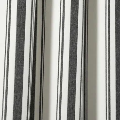 Black Farmhouse Stripe Curtain Panel Set, 108 in.