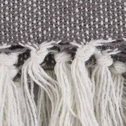 Black Farmhouse Stripe Throw