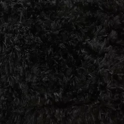 Black Faux Fur Lumbar Pillow